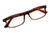 Top View of Perry Ellis PEBX54 Unisex Rectangular Full Rim Designer Reading Glasses in Gloss Tortoise Havana Marble 53mm