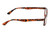 Side View of Perry Ellis PEBX54 Designer Reading Eye Glasses with Custom Cut Powered Lenses in Gloss Tortoise Havana Marble Unisex Rectangular Full Rim Acetate 53 mm