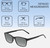 Dimensions and Measurements Illustration of Perry Ellis PEBX55 Designer Polarized Reading Sunglasses with Custom Cut Powered Smoke Grey Lenses in Gloss Black Marble Unisex Square Full Rim Acetate 52 mm