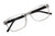 Top Laying View of Perry Ellis PEBX55 Designer Blue Light Blocking Eyeglasses in Gloss Crystal Clear Marble Unisex Square Full Rim Acetate 52 mm