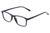 Profile View of Perry Ellis PEBX57 Designer Single Vision Prescription Rx Eyeglasses in Gloss Navy Blue Marble Unisex Panthos Full Rim Acetate 50 mm