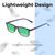 Lightweight Construction Illustration of Perry Ellis PEBX57 Designer Polarized Reading Sunglasses with Custom Cut Powered Green Mirror Lenses in Gloss Navy Blue Marble Unisex Panthos Full Rim Acetate 50 mm
