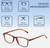 Dimensions and Measurements Illustration of Perry Ellis PEBX57 Designer Reading Eye Glasses with Custom Cut Powered Lenses in Gloss Tortoise Havana Marble Unisex Panthos Full Rim Acetate 50 mm