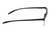 Side View of Perry Ellis PEBX58 Unisex Rectangular Semi-Rimless Designer Reading Glasses in Gloss Black Marble 50mm