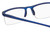 Close Up View of Perry Ellis PEBX58 Unisex Rectangular Semi-Rimless Designer Reading Glasses in Gloss Navy Blue Marble 50mm