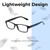 Lightweight Construction Illustration of Perry Ellis PEBX59 Designer Blue Light Blocking Eyeglasses in Gloss Black Marble Unisex Rectangular Full Rim Acetate 50 mm