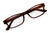 Top View of Perry Ellis PEBX59 Unisex Rectangular Full Rim Designer Reading Glasses in Gloss Dark Brown Marble 50mm