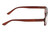 Side View of Perry Ellis PEBX59 Designer Reading Eye Glasses with Custom Cut Powered Lenses in Gloss Dark Brown Marble Unisex Rectangular Full Rim Acetate 50 mm