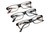 Side View of Perry Ellis PEBX44 Unisex Rectangular Full Rim Designer Reading Glasses in Gloss Black Marble, Gloss Brown Marble, Gloss Navy Blue Marble 50mm