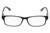 Front View of Perry Ellis PEBX44 Unisex Rectangular Full Rim Designer Reading Glasses in Gloss Black Marble 50mm