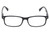 Front View of Perry Ellis PEBX54 Unisex Rectangular Full Rim Designer Reading Glasses in Gloss Navy Blue Marble 53mm
