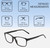 Dimensions and Measurements Illustration of Perry Ellis PEBX55 Unisex Square Full Rim Designer Reading Glasses in Gloss Black Marble 52mm