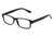 Profile View of Perry Ellis PEBX59 Unisex Rectangular Full Rim Designer Reading Glasses in Gloss Black Marble 50mm