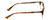 Side View of Ernest Hemingway H4650 Designer Reading Eye Glasses with Custom Cut Powered Lenses in Tortoise Yellow Brown Gold Gun Metal Ladies Cateye Semi-Rimless Metal 49 mm