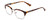 Profile View of Ernest Hemingway H4650 Designer Bi-Focal Prescription Rx Eyeglasses in Tortoise Yellow Brown Gold Gun Metal Ladies Cateye Semi-Rimless Metal 49 mm