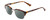 Profile View of Ernest Hemingway H4650 Designer Polarized Reading Sunglasses with Custom Cut Powered Smoke Grey Lenses in Tortoise Yellow Brown Gold Gun Metal Ladies Cateye Semi-Rimless Metal 49 mm