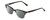 Profile View of Ernest Hemingway H4819 Designer Polarized Reading Sunglasses with Custom Cut Powered Smoke Grey Lenses in Black Clear Grey Gradient Ladies Cateye Full Rim Acetate 52 mm