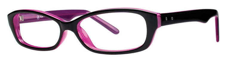 Calabria Soho 108 Black Purple Designer Eyeglasses :: Rx Bi-Focal