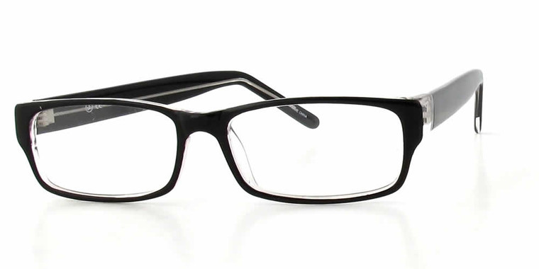 Calabria Soho 85 Black Crystal Designer Eyeglasses :: Rx Bi-Focal