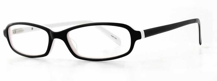 Calabria Viv 743 Black White Designer Eyeglasses :: Rx Bi-Focal