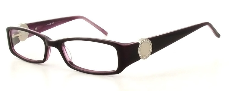 Calabria Viv 687 Purple Designer Eyeglasses :: Rx Bi-Focal