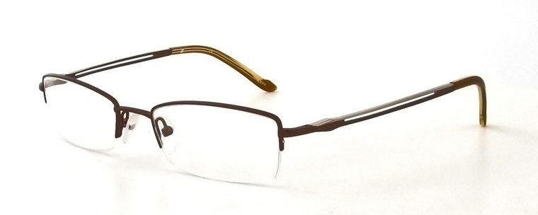 Calabria Viv 306 Silver Brown Designer Eyeglasses :: Rx Bi-Focal