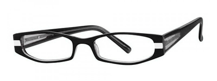 Calabria Viv 902 Black-White Designer Eyeglasses :: Rx Bi-Focal