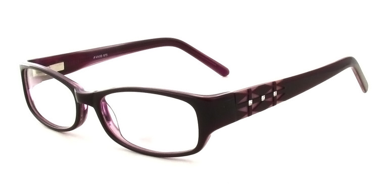 Calabria Viv 675 Purple Designer Eyeglasses :: Rx Bi-Focal