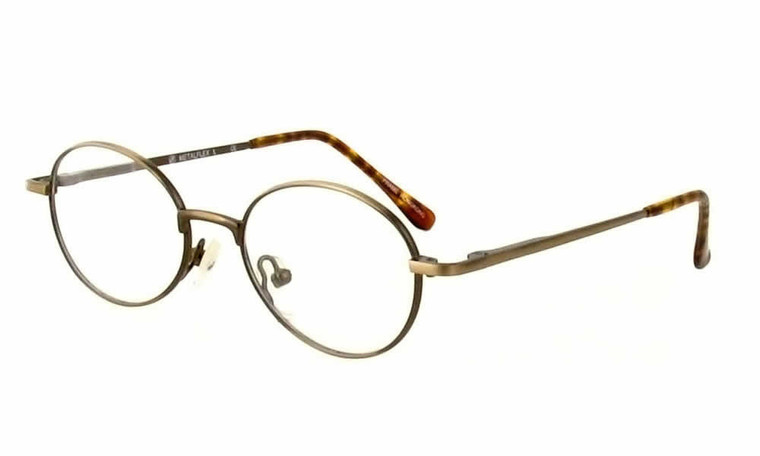 Calabria MetaFlex L Antique-Gold 38 mm Eyeglasses :: Rx Bi-Focal