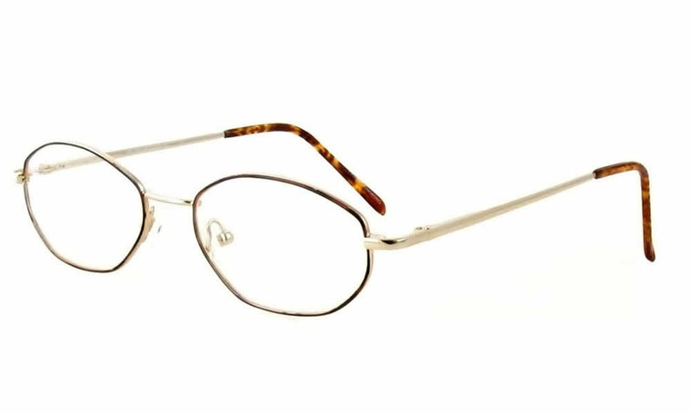 Calabria MetaFlex Q Gold Amber Eyeglasses :: Rx Bi-Focal