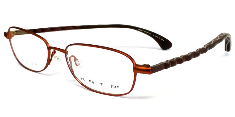 Kata Designer Eyeglasses 121 Ribbon in Pumpkin :: Rx Bi-Focal