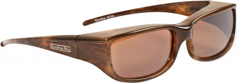 Jonathan Paul® Fitovers Eyewear Small Euroka in Brown-Marble & Amber EU003A