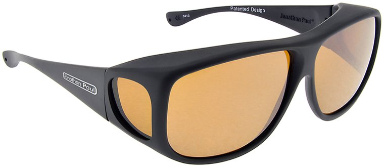 Jonathan Paul® Fitovers Eyewear X-Large Pilot in Matte-Black & Yellow AV001Y