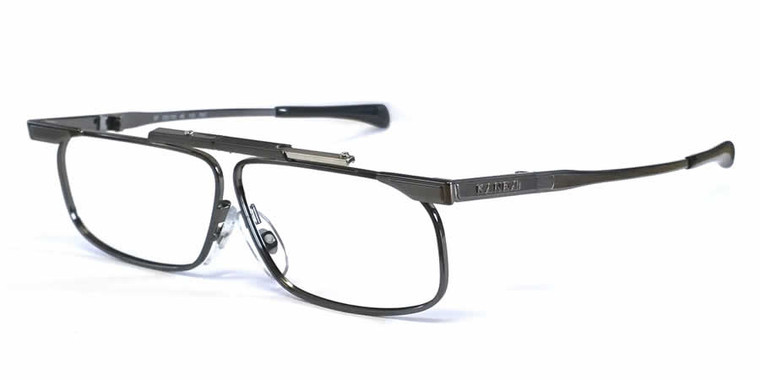 SlimFold Kanda of Japan Folding Eyeglasses w/ Case in Gun-Metal (Model 001) :: Custom Left & Right Lens