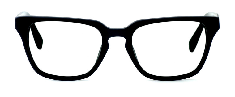 Parkman Handcrafted Eyeglasses Bradfield in Matte-Black with Denim ; Made in the USA :: Progressive