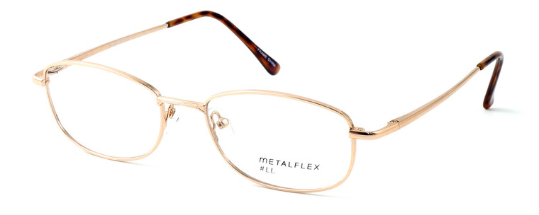 Calabria MetalFlex U Pewter Designer Eyeglasses LL in Gold :: Custom Left & Right Lens