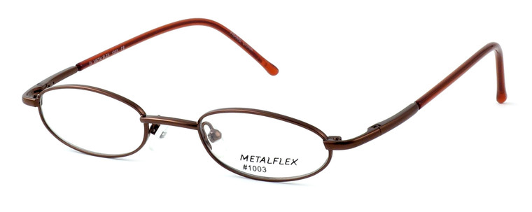 Calabria MetalFlex U Pewter Designer Eyeglasses 1003 in Brown :: Rx Single Vision
