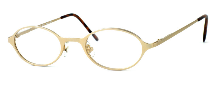 Regency International Designer Eyeglasses Mill 001 in Matte Gold 46mm :: Rx Bi-Focal