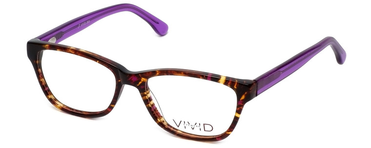 Calabria Viv Designer Eyeglasses 864 in Pruple-Marble :: Custom Left & Right Lens
