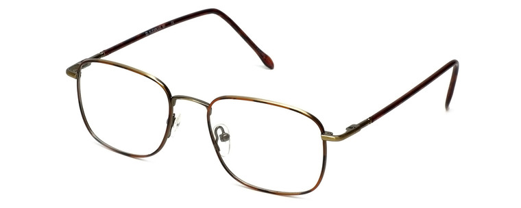 FlexPlus Collection Designer Eyeglasses  Model 60 in Ant-Gold-Amber 51mm :: Custom Left & Right Lens