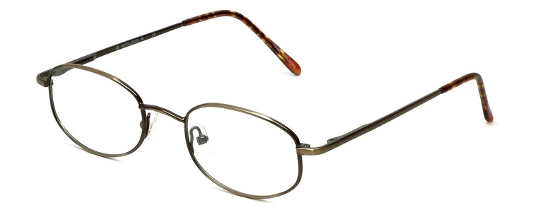 MetalFlex Designer Eyeglasses Model N in Ant-Gold 49mm :: Custom Left & Right Lens