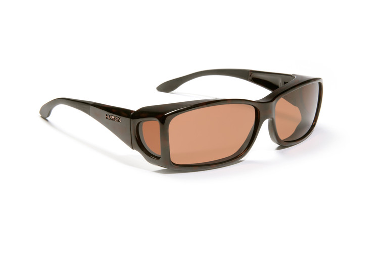 Haven Designer Fitover Sunglasses Windemere in Tortoise & Polarized Amber Lens (MEDIUM/LARGE)