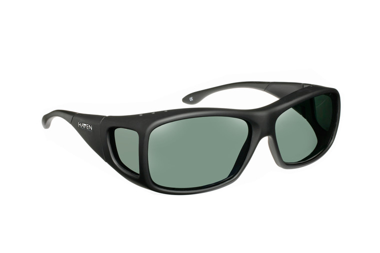 Haven Designer Fitover Sunglasses Denali in Black & Polarized Grey Lens (MEDIUM/LARGE)