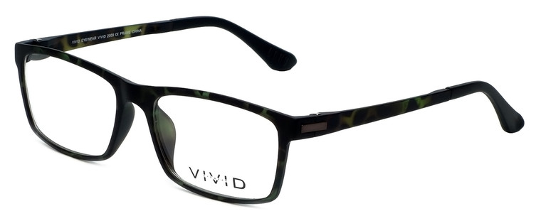 Calabria Viv Designer Eyeglasses 2009 in Green-Tortoise 54mm :: Rx Single Vision