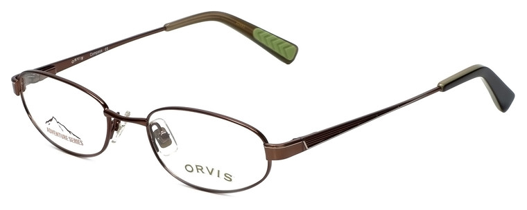 Orvis Designer Eyeglasses Compass in Brown 49mm :: Rx Single Vision