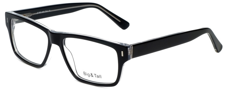 Big and Tall Designer Eyeglasses Big-And-Tall-13-Black-Crystal in Black Crystal 58mm :: Custom Left & Right Lens