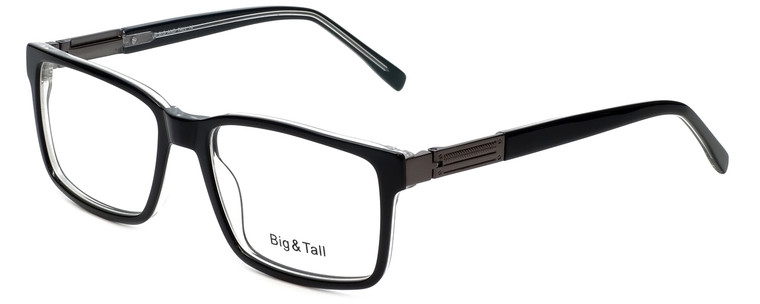 Big and Tall Designer Reading Glasses Big-And-Tall-14-Black-Crystal in Black Crystal 58mm