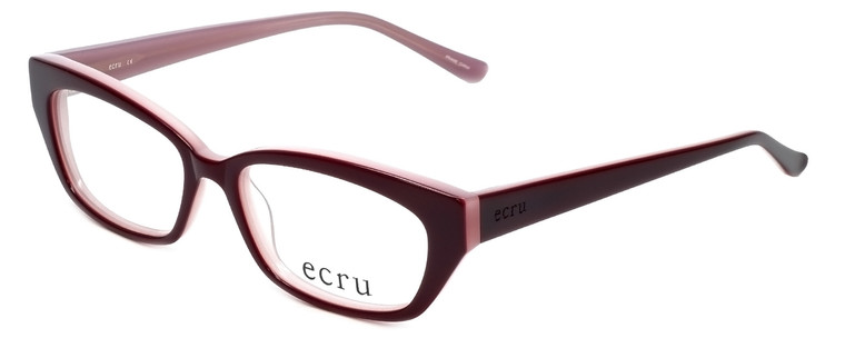 Ecru Designer Eyeglasses Bowie-001 in Wine 50mm :: Custom Left & Right Lens