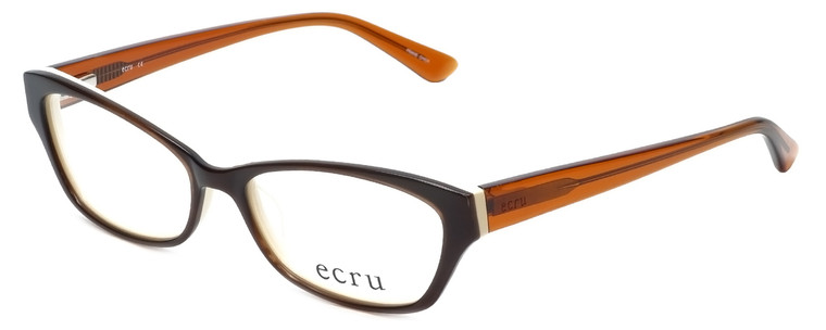 Ecru Designer Eyeglasses Ferry-035 in Au Lait 53mm :: Custom Left & Right Lens