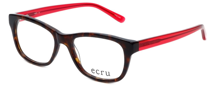 Ecru Designer Eyeglasses Morrison-051 in Tortoise-Red 51mm :: Progressive